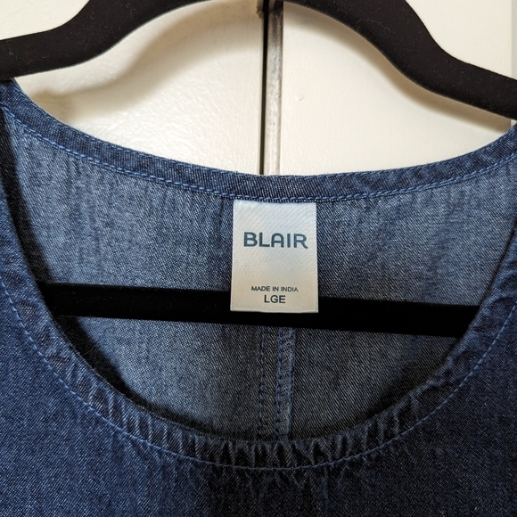 😄 Blair vintage denim dress with pockets sz L - Picture 5 of 5